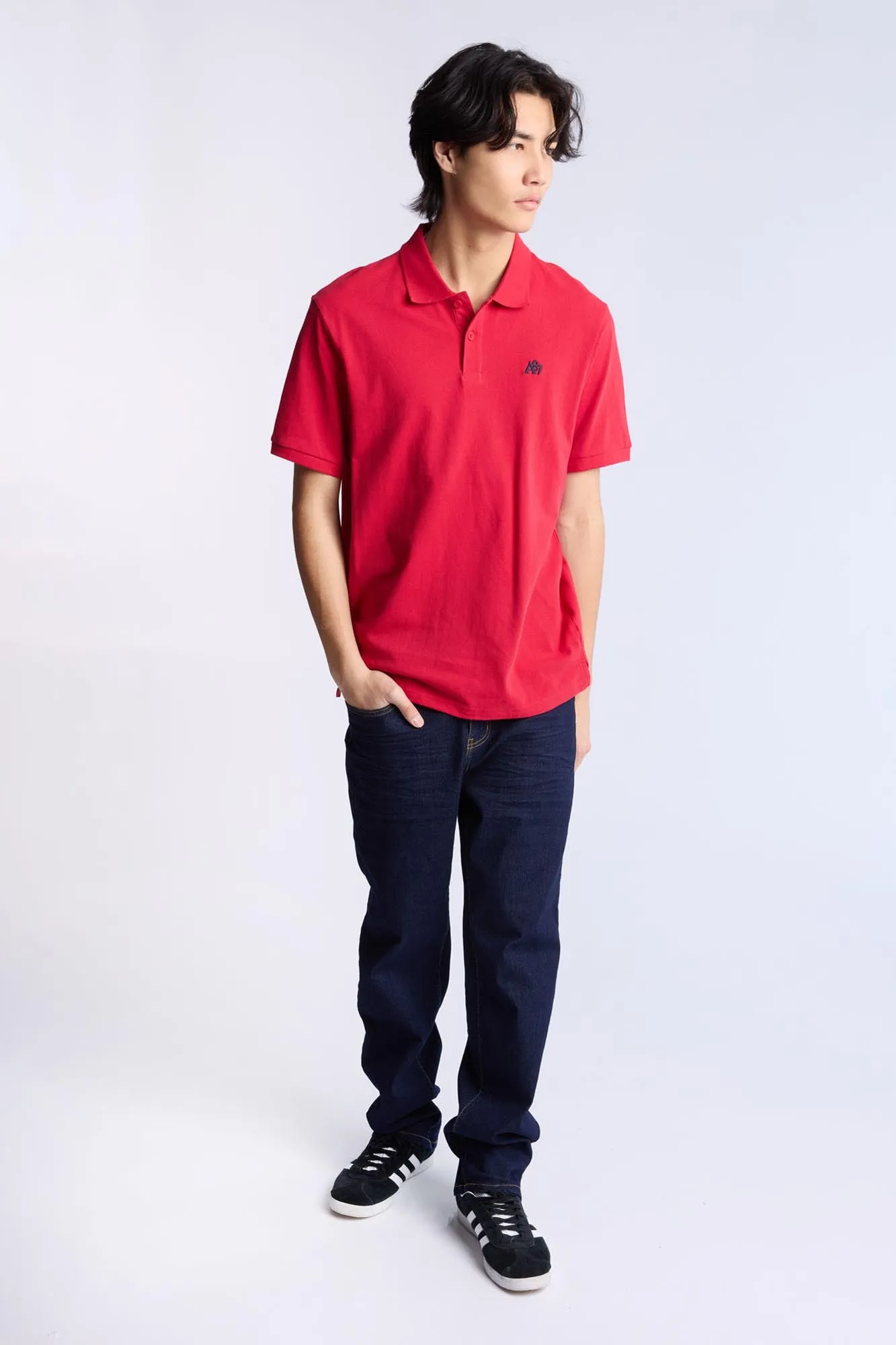 AERO A 87 Embroidered Pique Polo