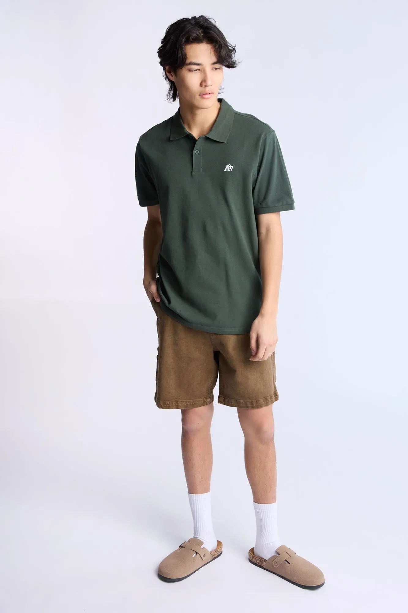 AERO A 87 Embroidered Pique Polo