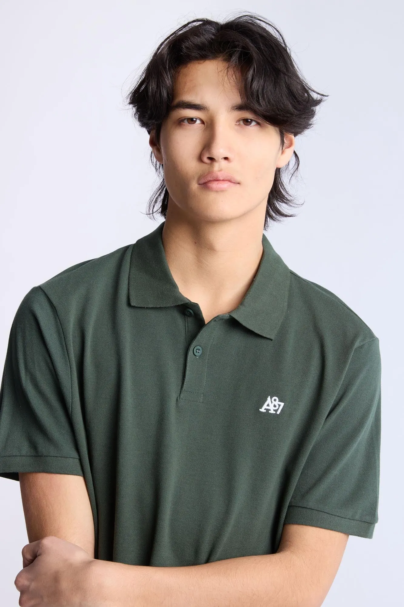 AERO A 87 Embroidered Pique Polo
