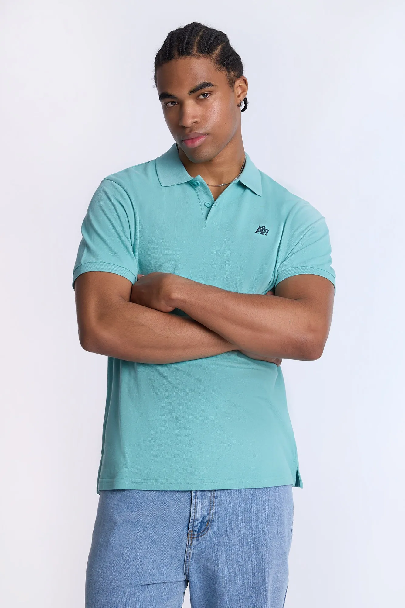 AERO A 87 Embroidered Pique Polo