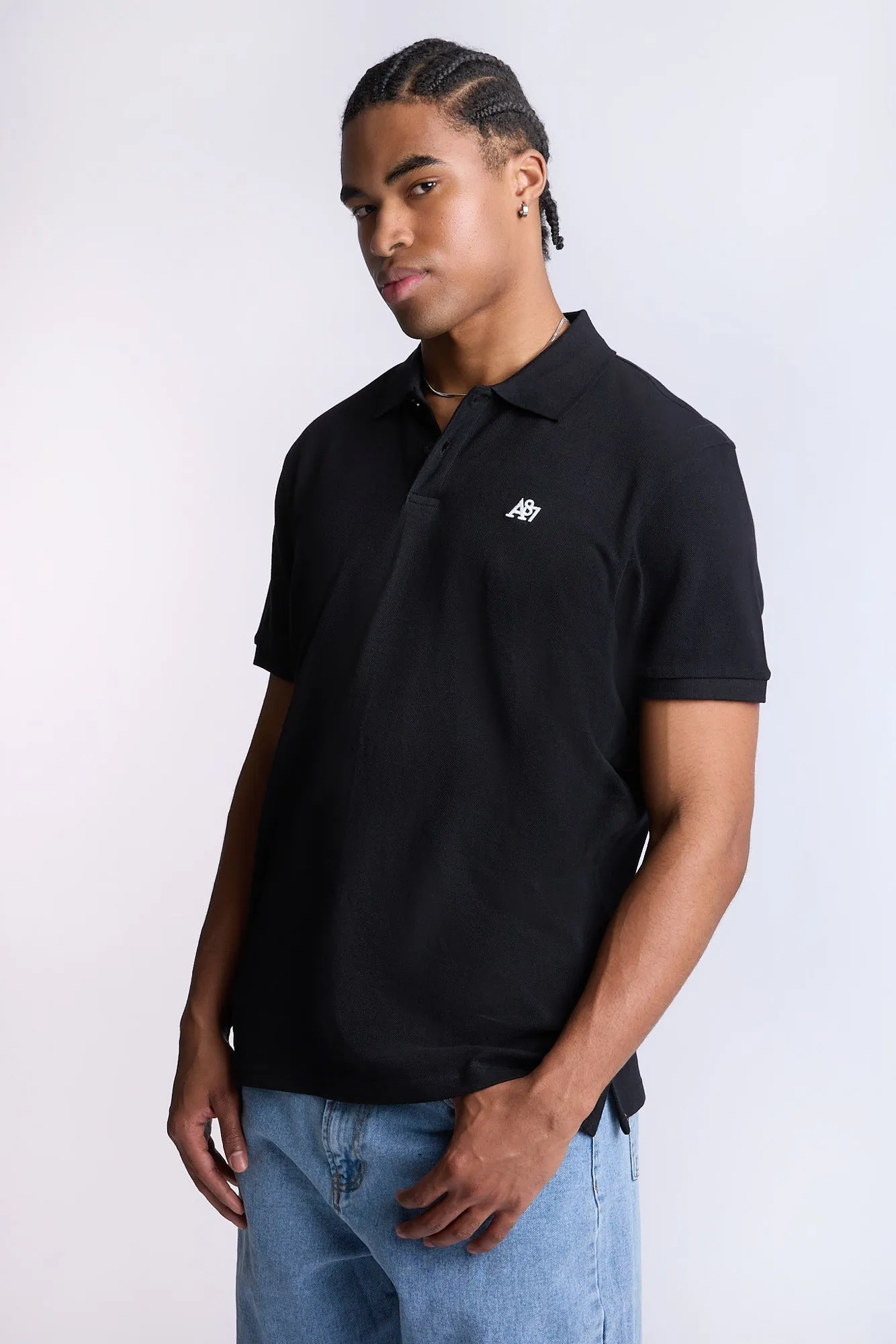 AERO A 87 Embroidered Pique Polo
