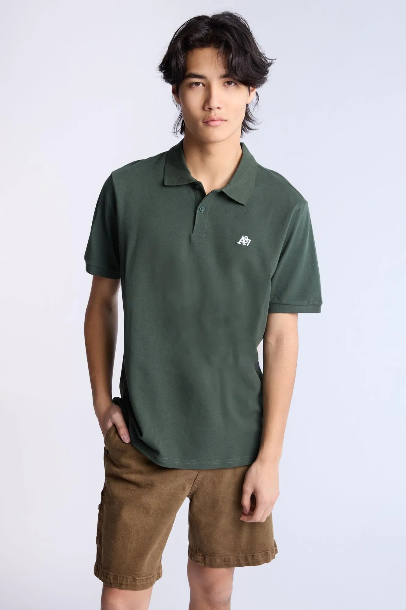 AERO A 87 Embroidered Pique Polo