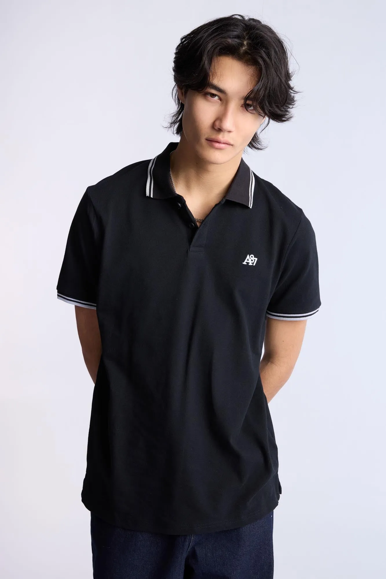 AERO A87 Embroidered Pique Polo