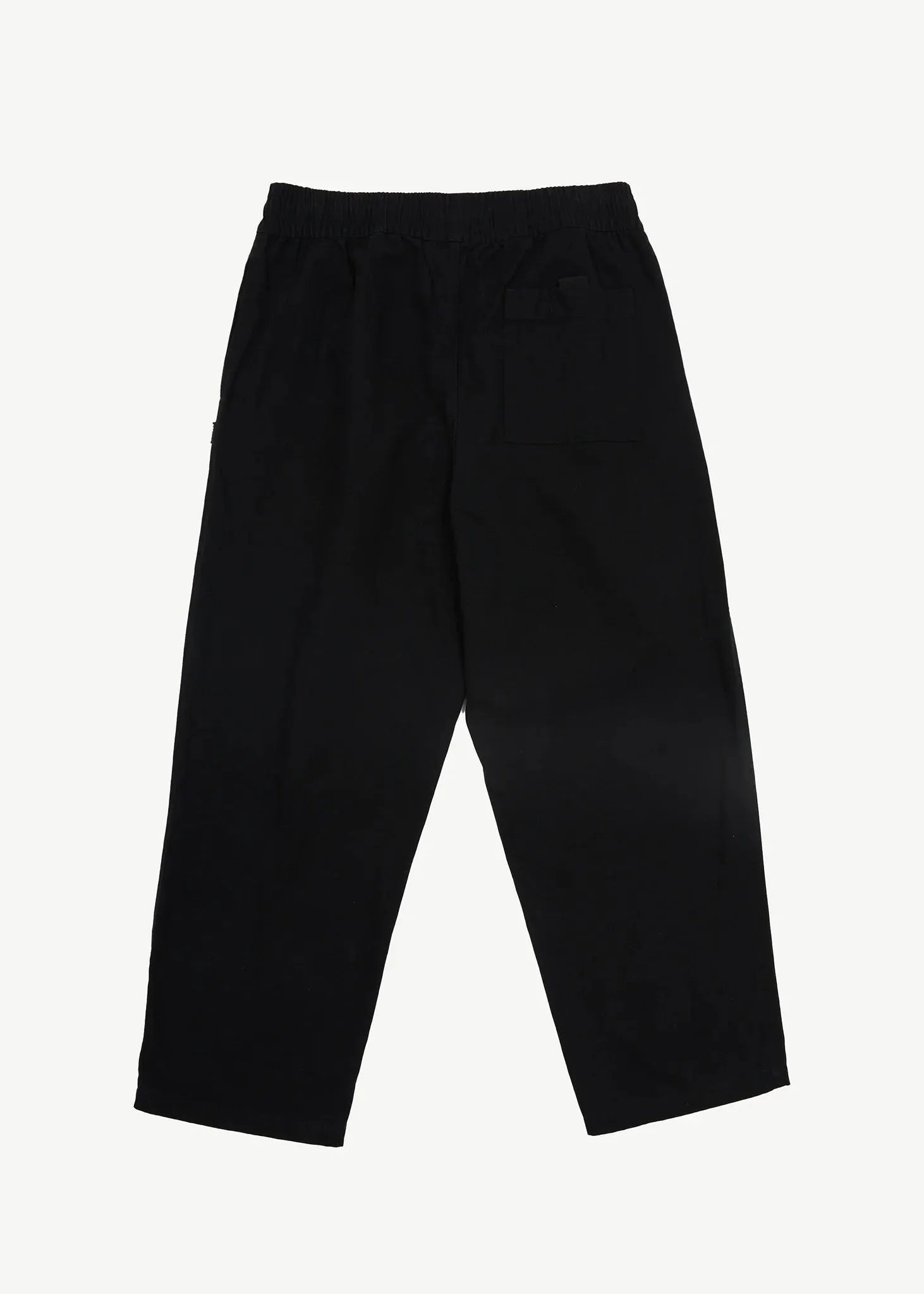 Afends Ninety Eights Recycled Elastic Waist Pant - Black