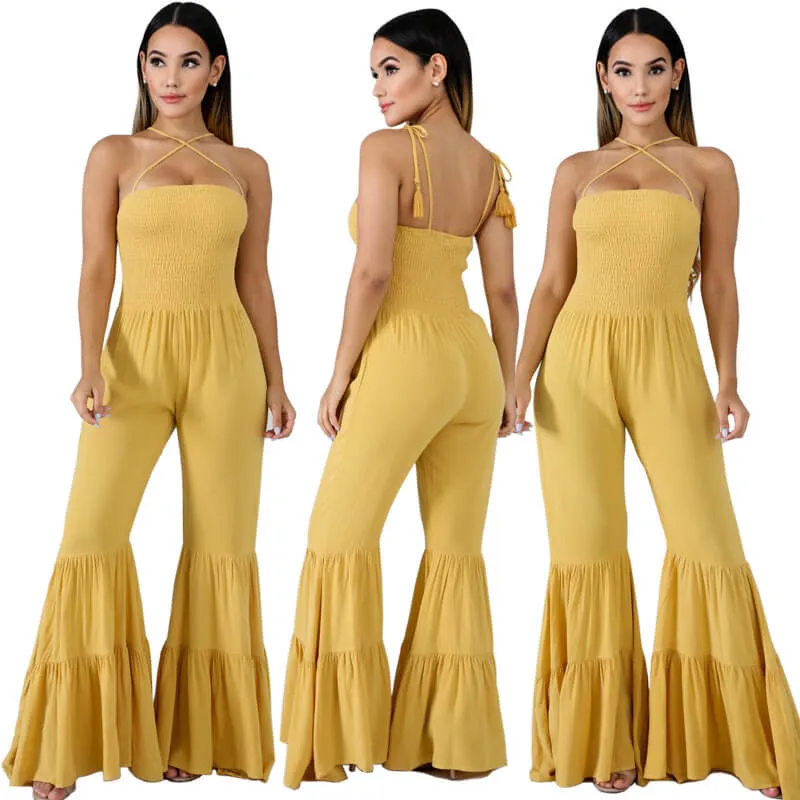 Bell Bottom Ruffles Jumpsuit