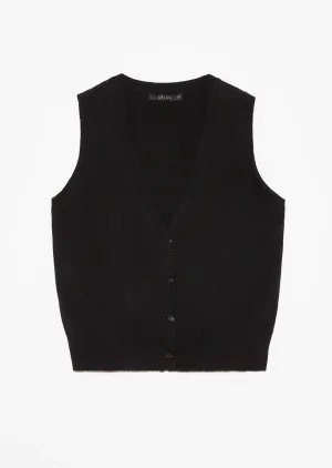 Berberis Knit Vest ~ Black