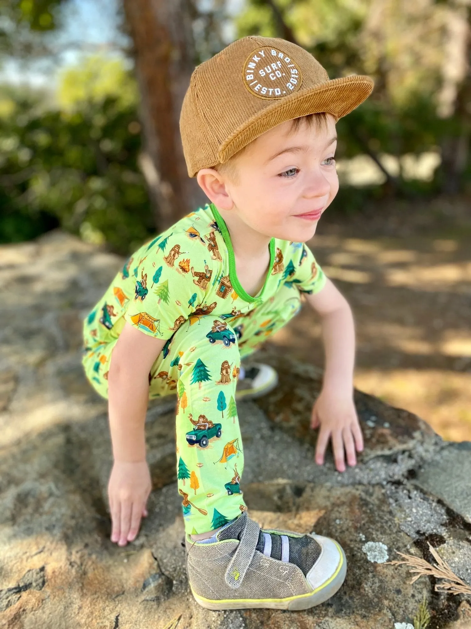 Bigfoot Camping Expedition Short Sleeve Pajama Set (18M-12Y)