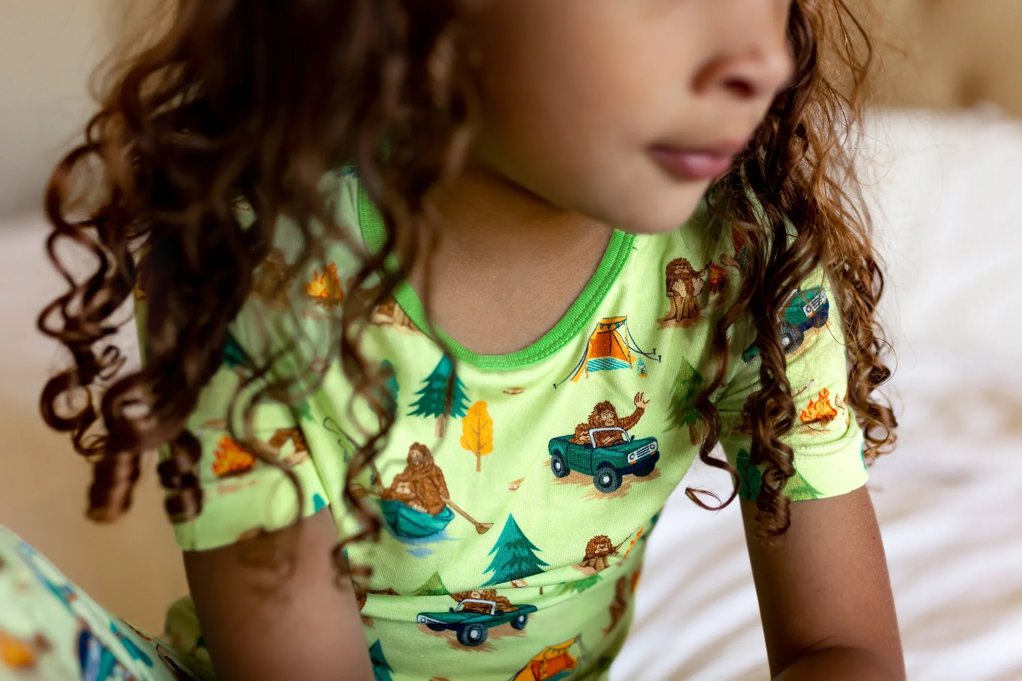 Bigfoot Camping Expedition Short Sleeve Pajama Set (18M-12Y)