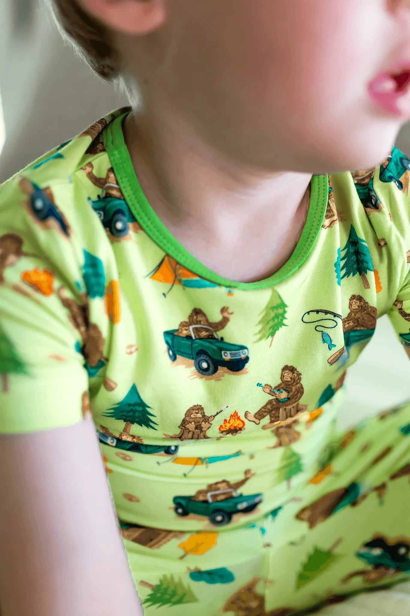 Bigfoot Camping Expedition Short Sleeve Pajama Set (18M-12Y)