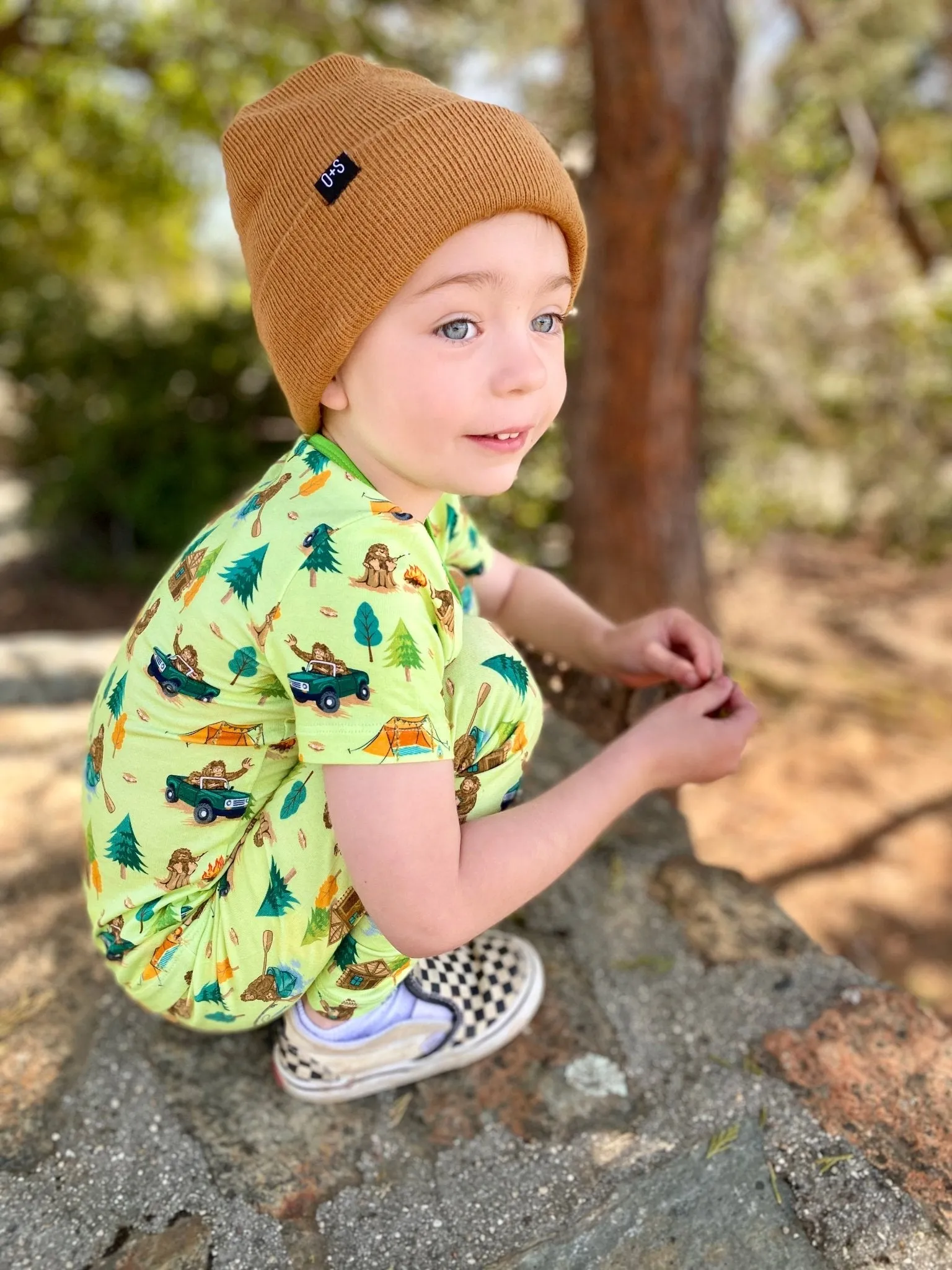 Bigfoot Camping Expedition Short Sleeve Pajama Set (18M-12Y)