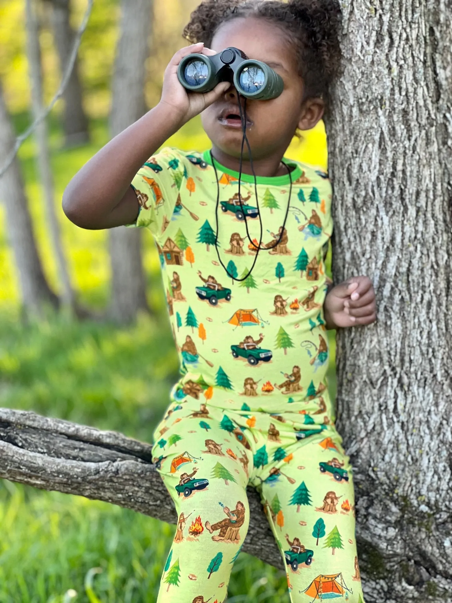 Bigfoot Camping Expedition Short Sleeve Pajama Set (18M-12Y)