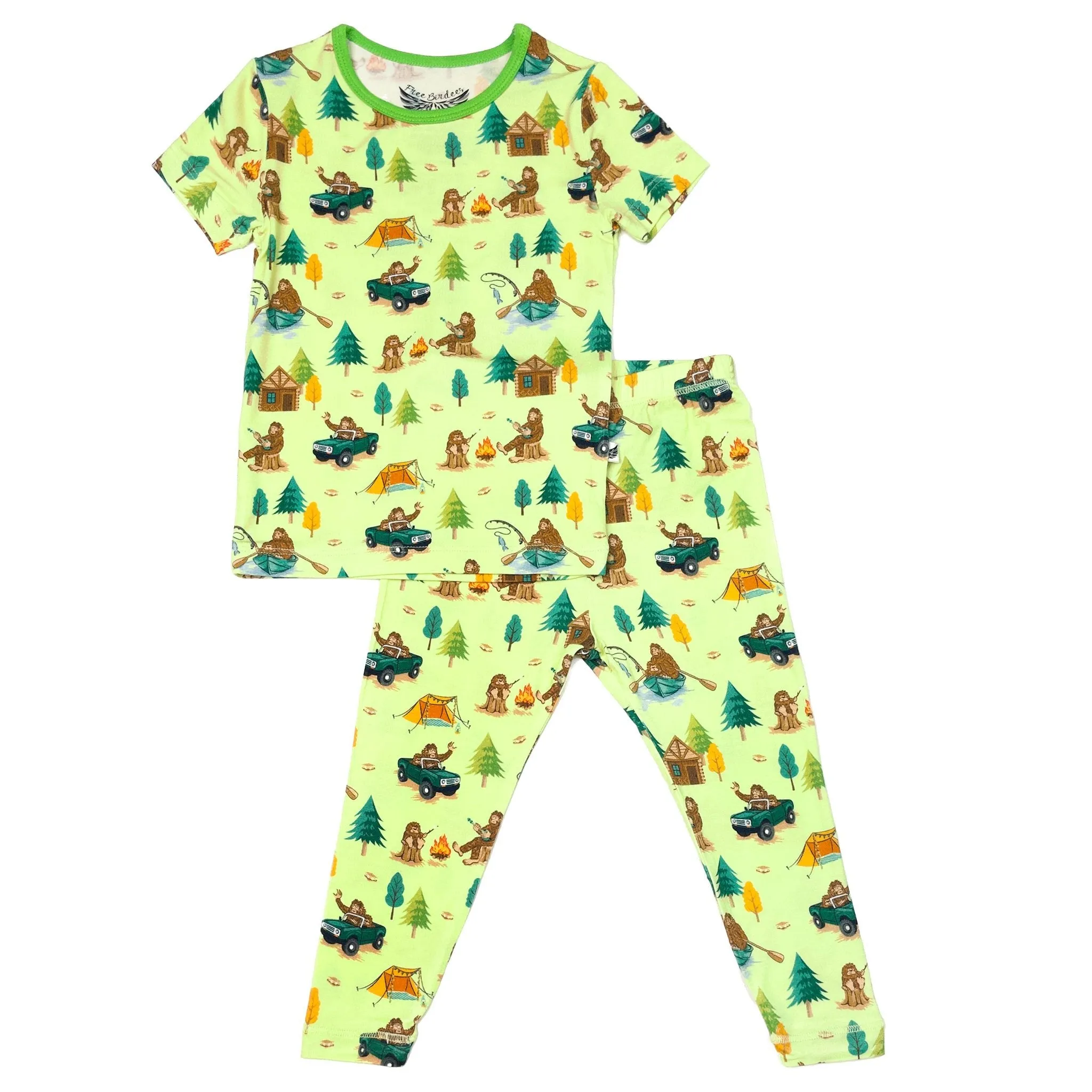 Bigfoot Camping Expedition Short Sleeve Pajama Set (18M-12Y)