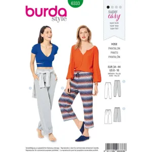 Burda Style Pattern B6333 Misses' jogging pant