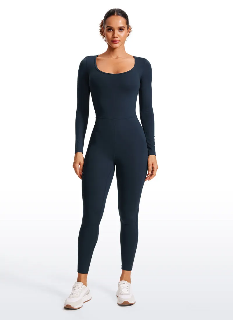 Butterluxe Scoop Neck Long Sleeve Jumpsuits  25"