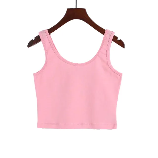 Candy Color Crop Tops