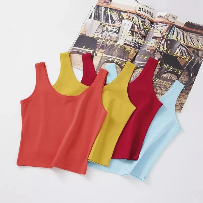 Candy Color Crop Tops