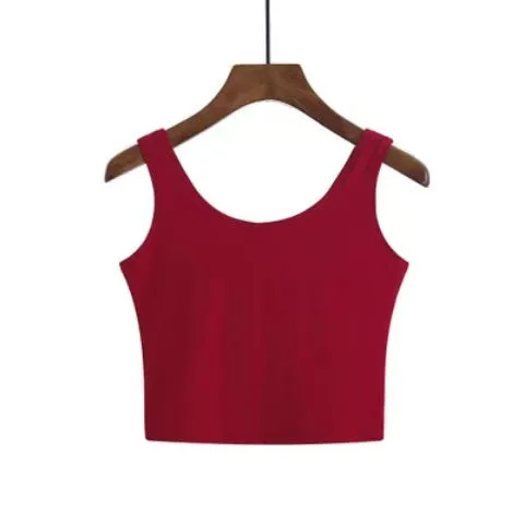 Candy Color Crop Tops