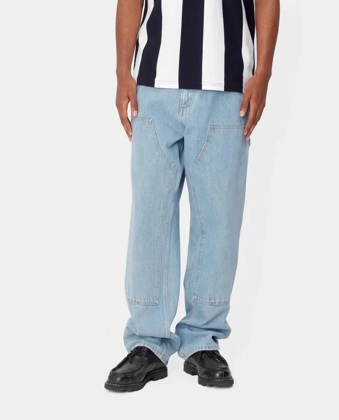 Carhartt WIP - Double Knee Pant - Blue Heavy Stone Bleached