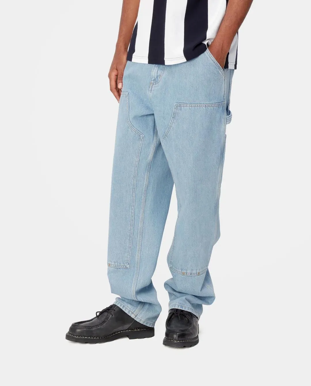 Carhartt WIP - Double Knee Pant - Blue Heavy Stone Bleached