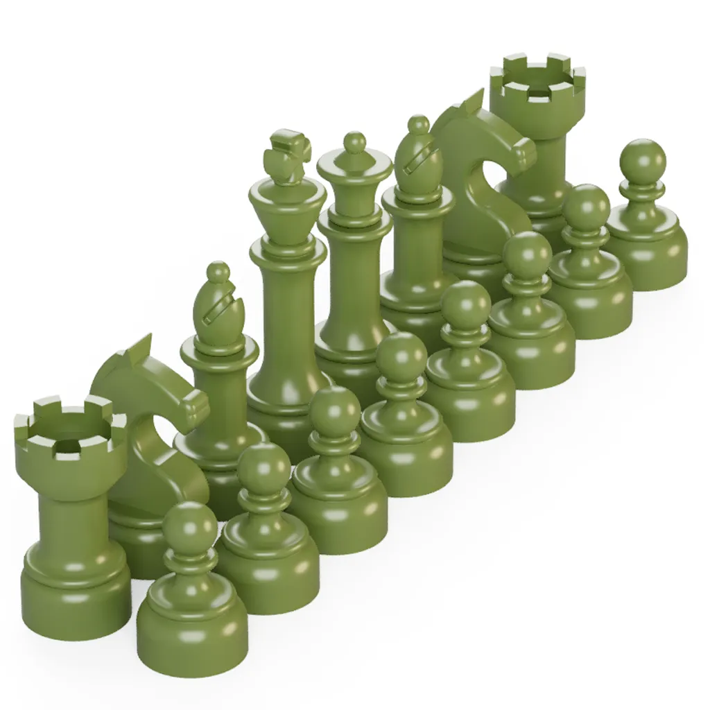 Chess Color Set - Olive Green