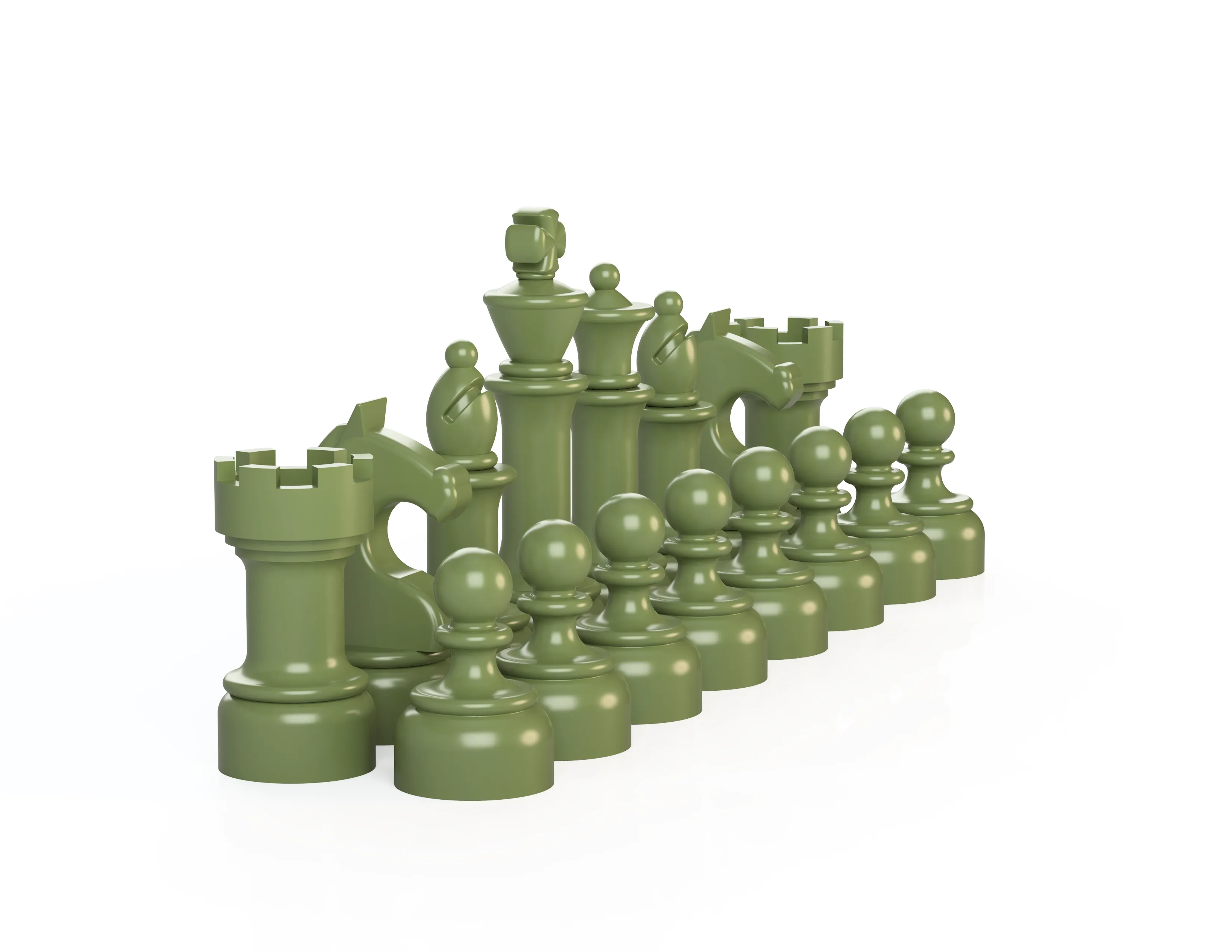 Chess Color Set - Olive Green