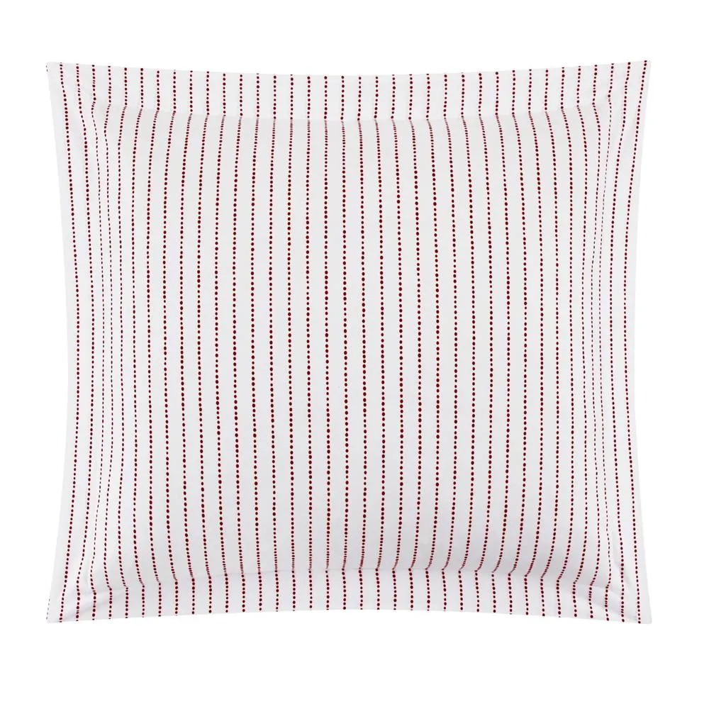 Chic Home Wesley Duvet Cover Set Contemporary Solid White With Dot Striped Pattern Print Design Bed In A Bag Bedding - Sheets Pillowcase Pillow Sham Included - 5 Piece - Twin 68x90", Wine Red