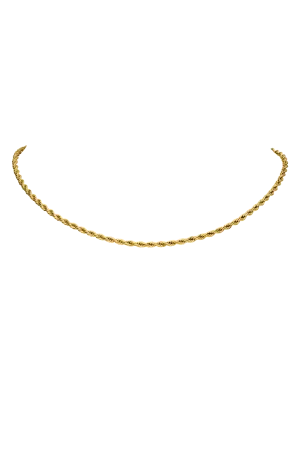 Chunky Twisted Necklace 14K Gold Plated