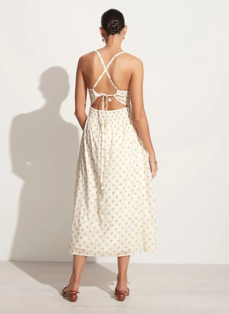 Claretta Midi Dress (Cairo Sage)