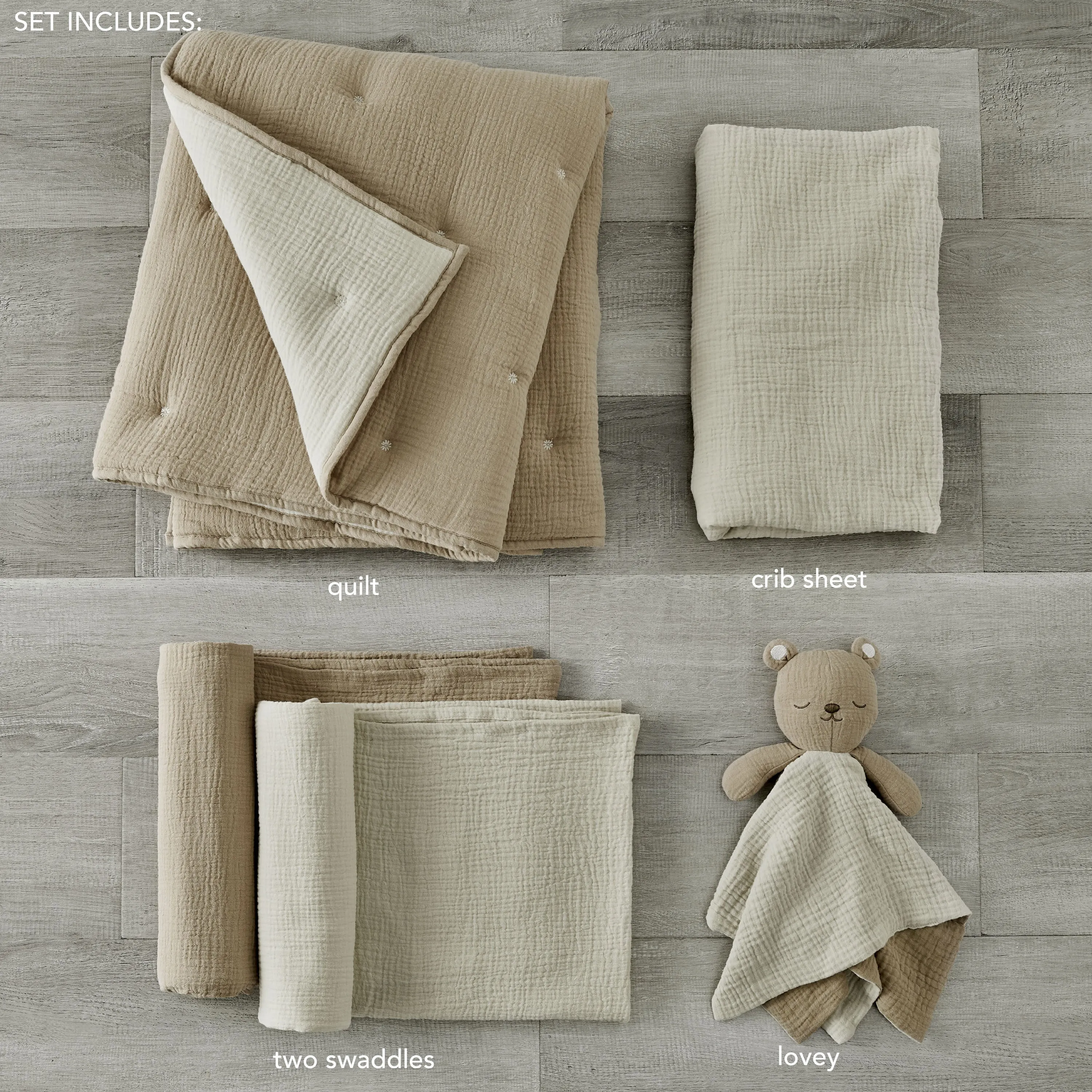 Cloud Muslin 5pc Bedding Set