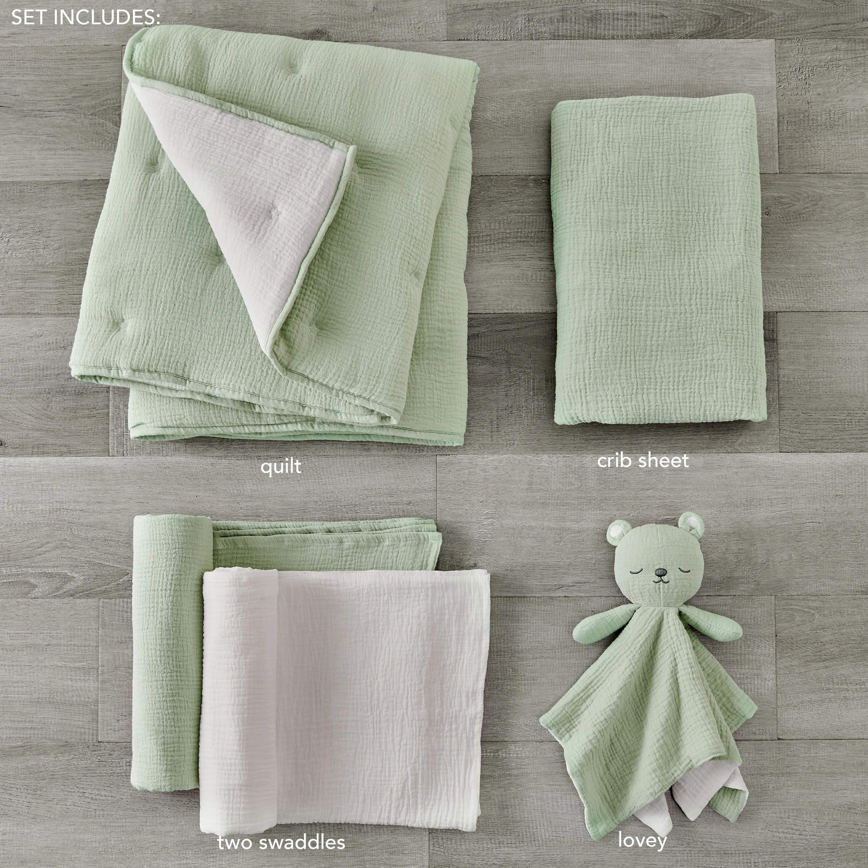Cloud Muslin 5pc Bedding Set
