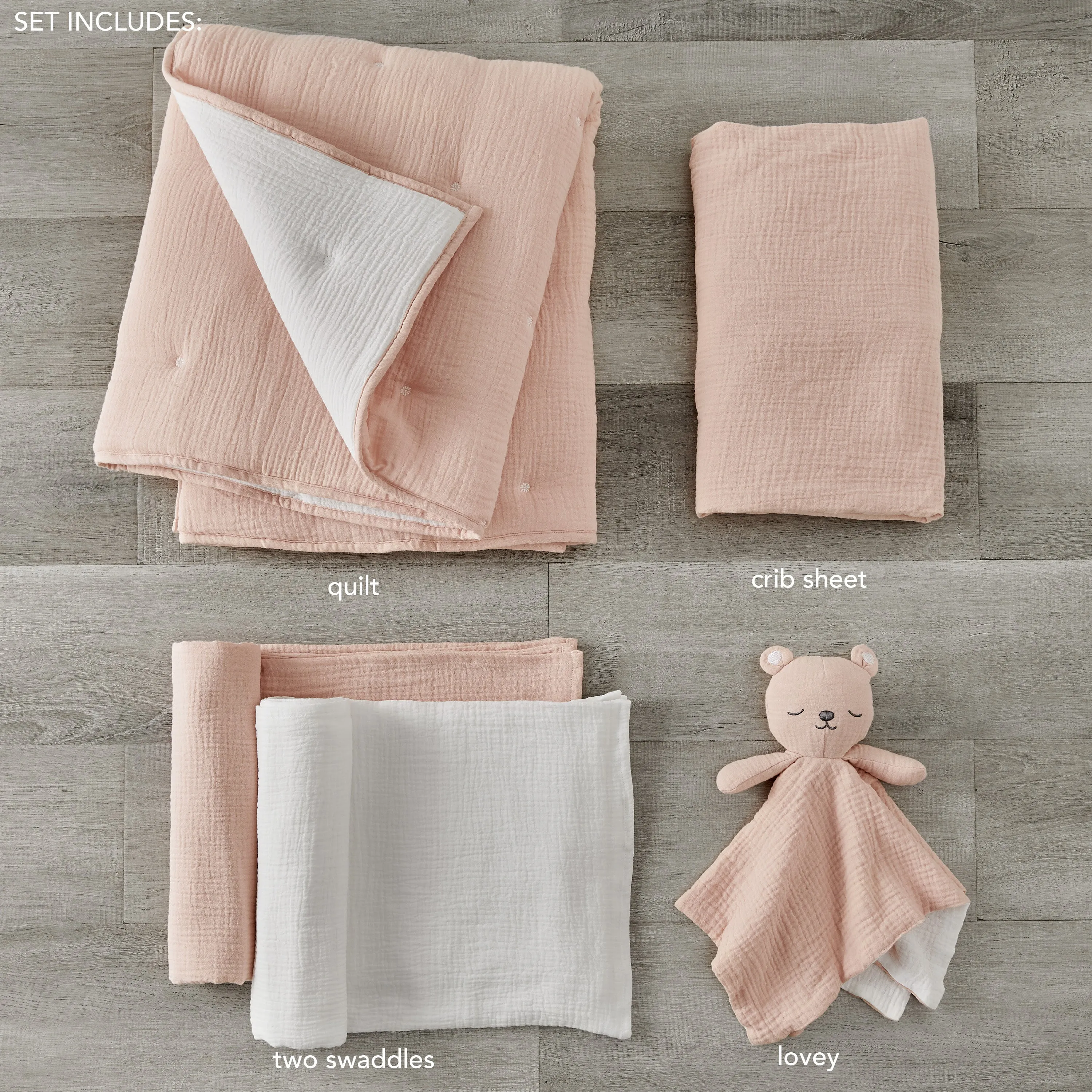Cloud Muslin 5pc Bedding Set