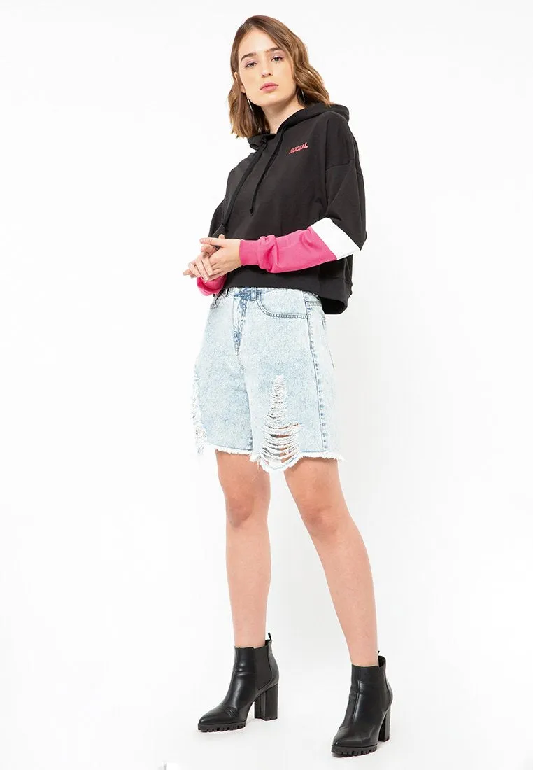 Colorblock Sleeves Hoodie