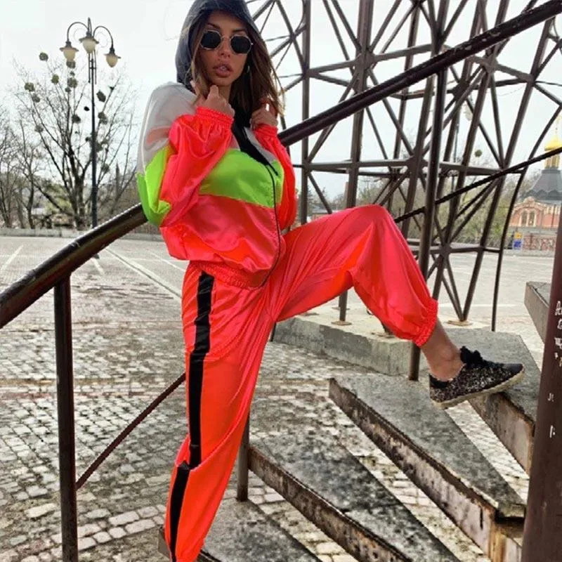 Colorblock Sports Two Pieces Set
