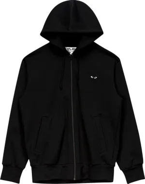 Comme des Garçons PLAY Big Heart Zip Up Sweatshirt 'Black', black