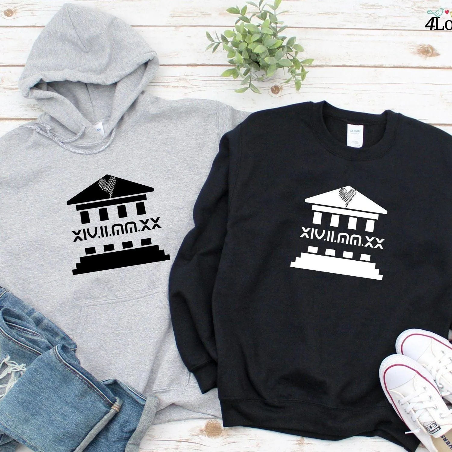 Custom Matching Outfits: Roman Date, Couple Anniversary Gift, Personalized Wedding Presents, Unique Gifts for Partners