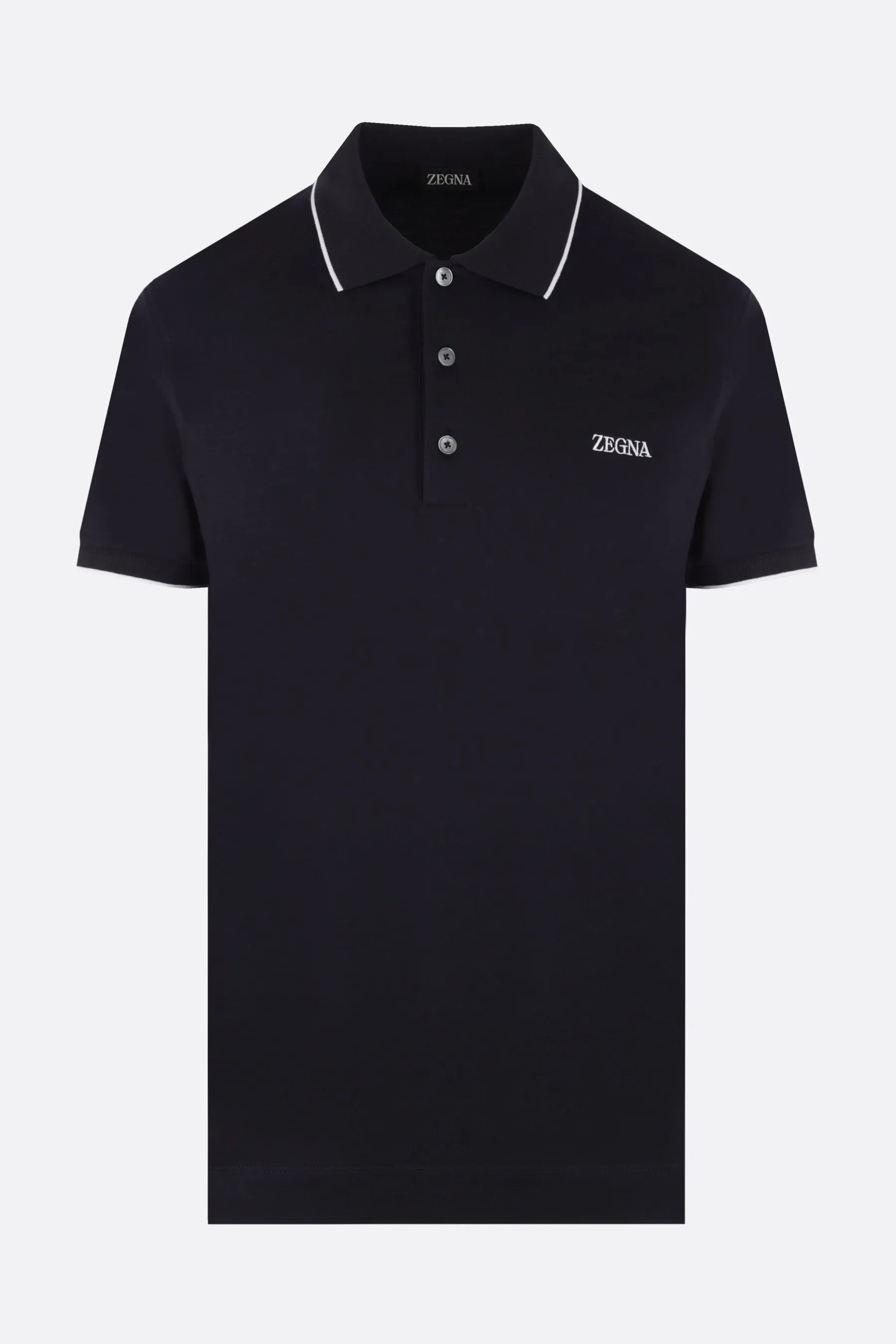 Embroidered Piquet Cotton Polo Shirt