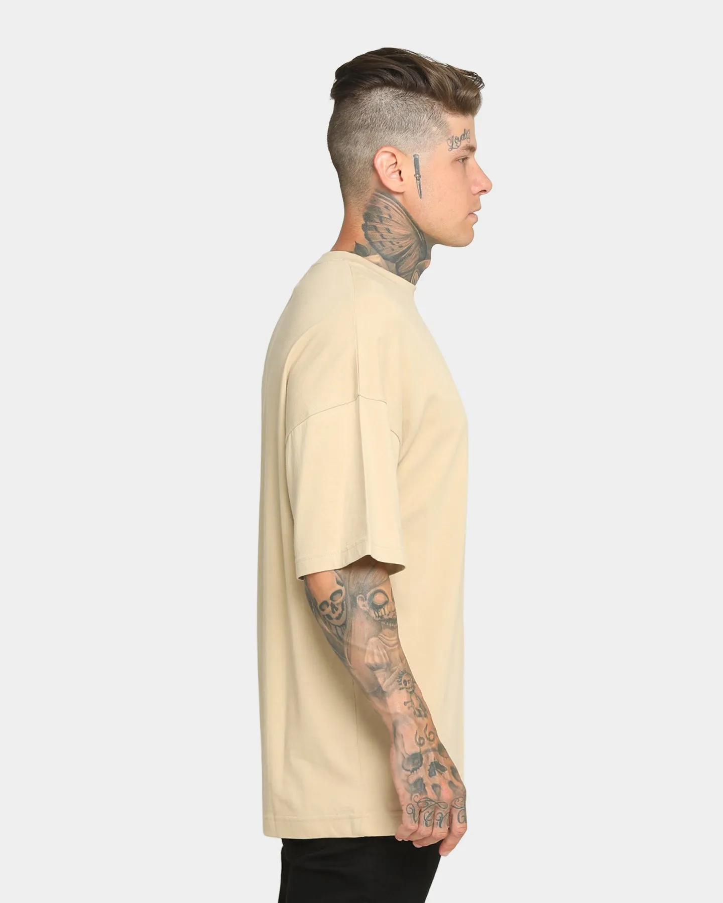 EN ES Service Half Sleeve T-Shirt Tan