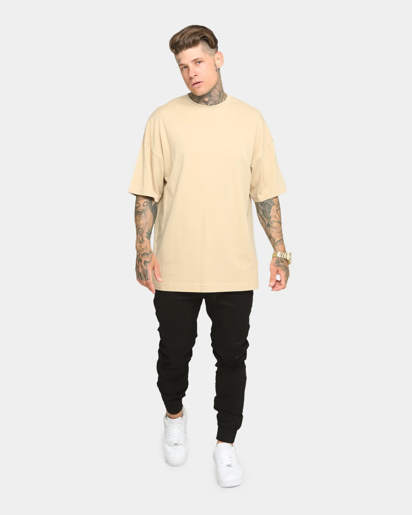 EN ES Service Half Sleeve T-Shirt Tan