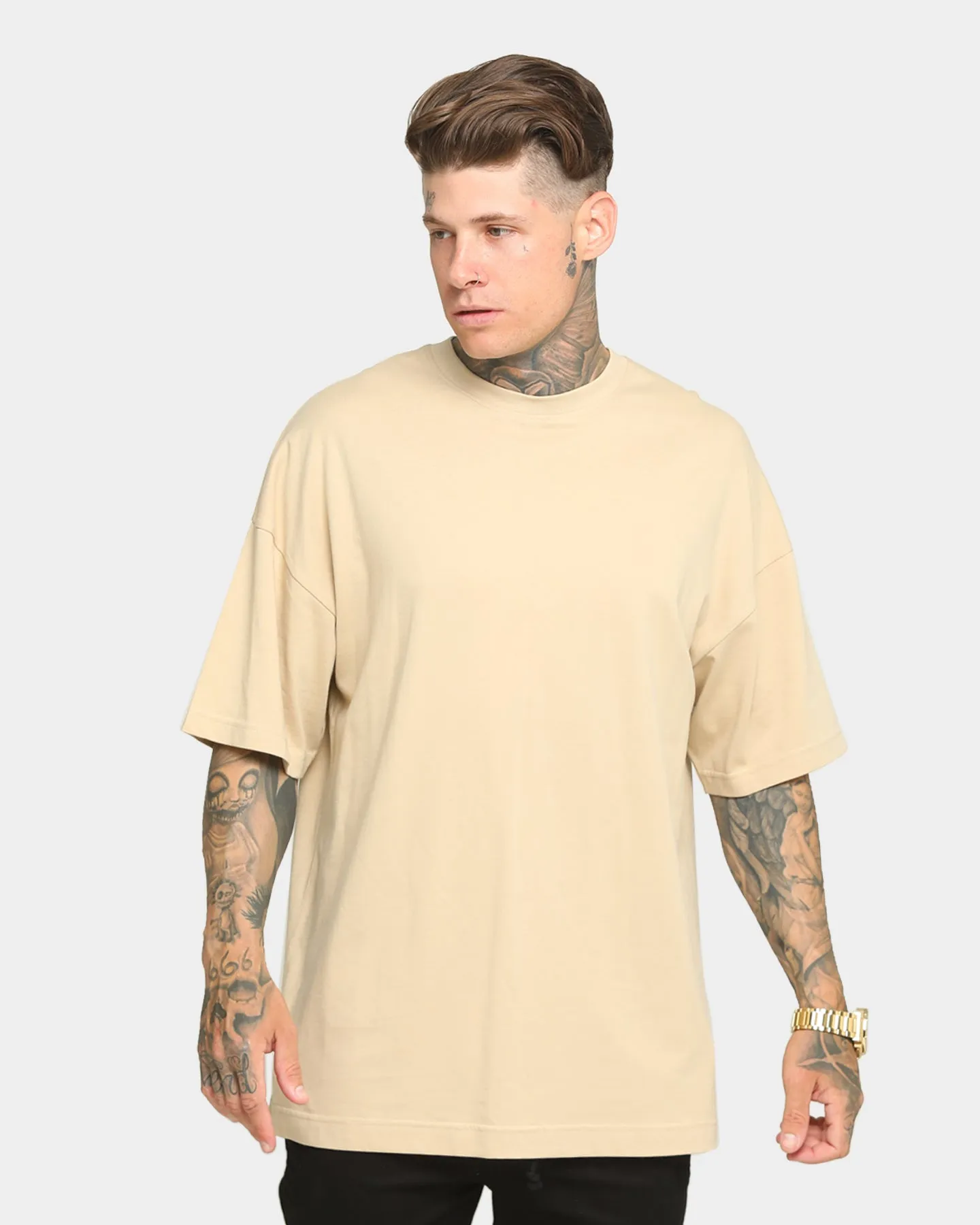 EN ES Service Half Sleeve T-Shirt Tan