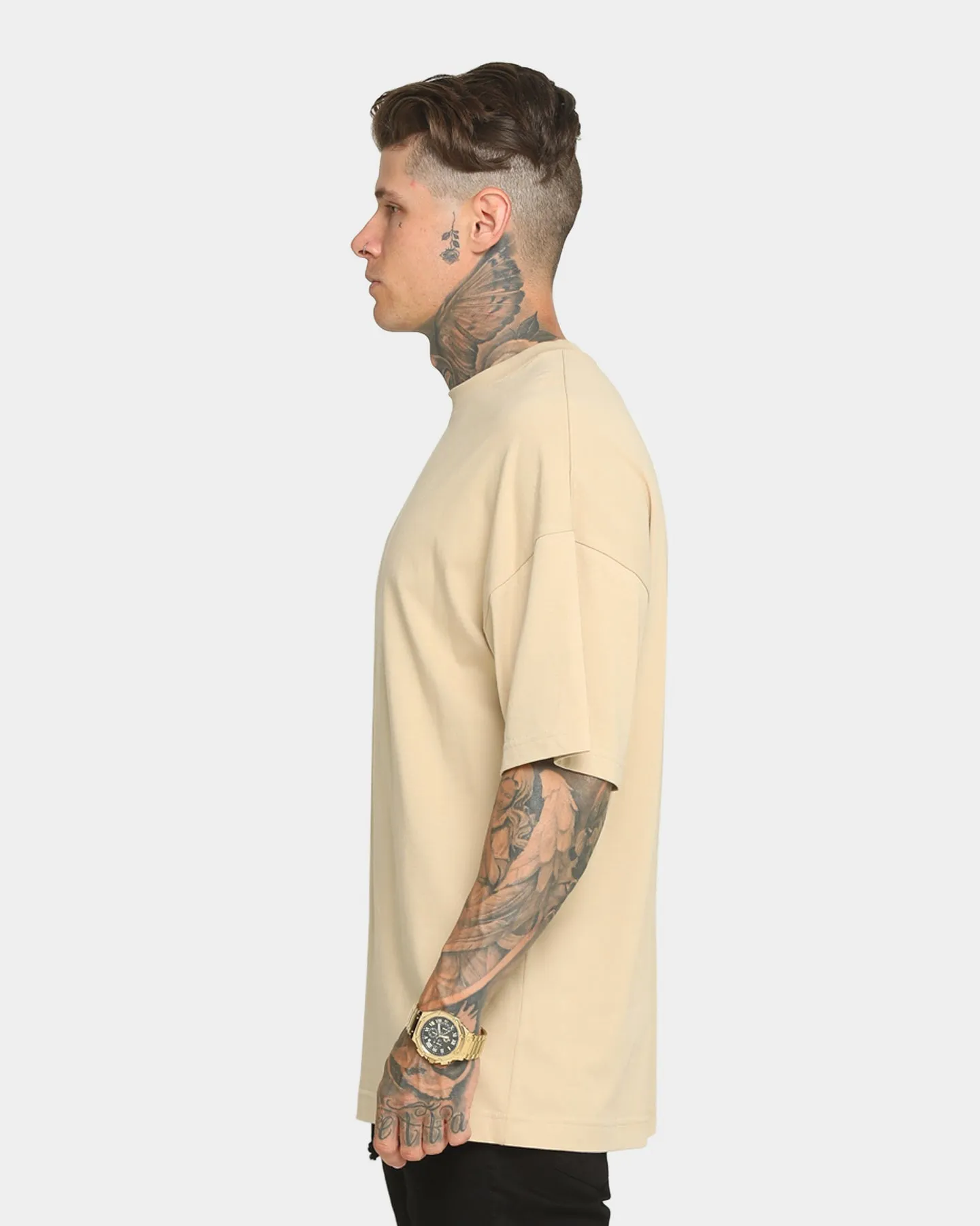 EN ES Service Half Sleeve T-Shirt Tan