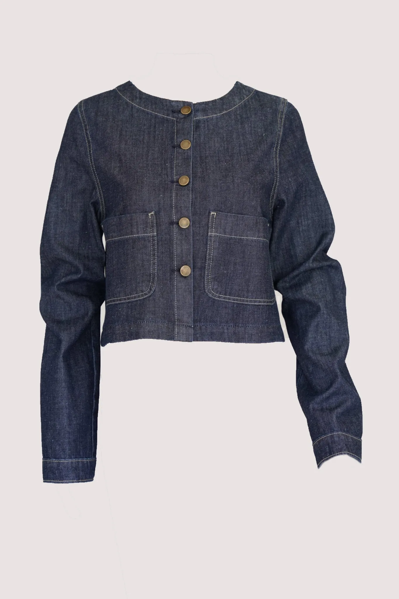 Enzyme Blue Cropped Jacket