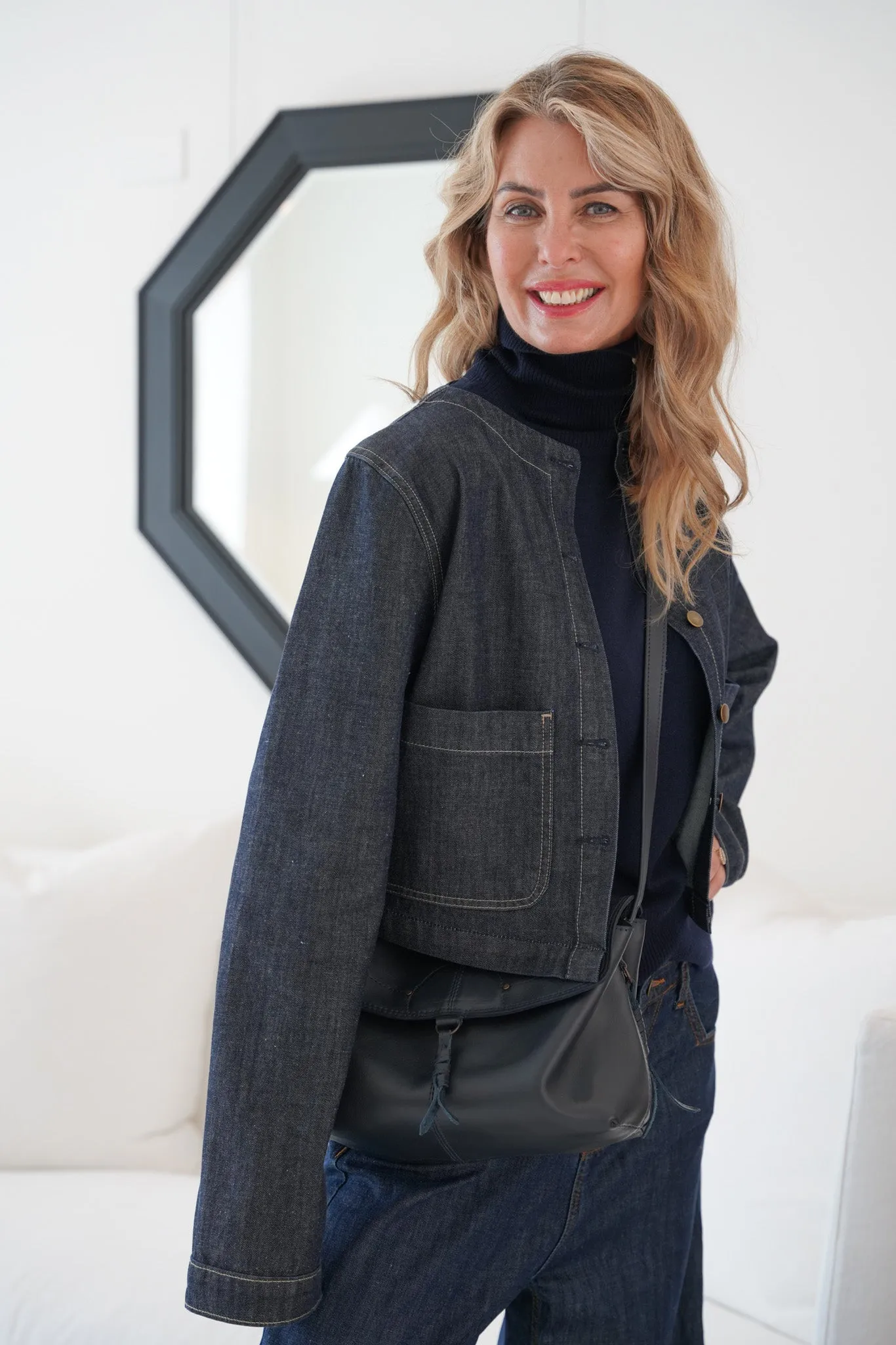 Enzyme Blue Cropped Jacket