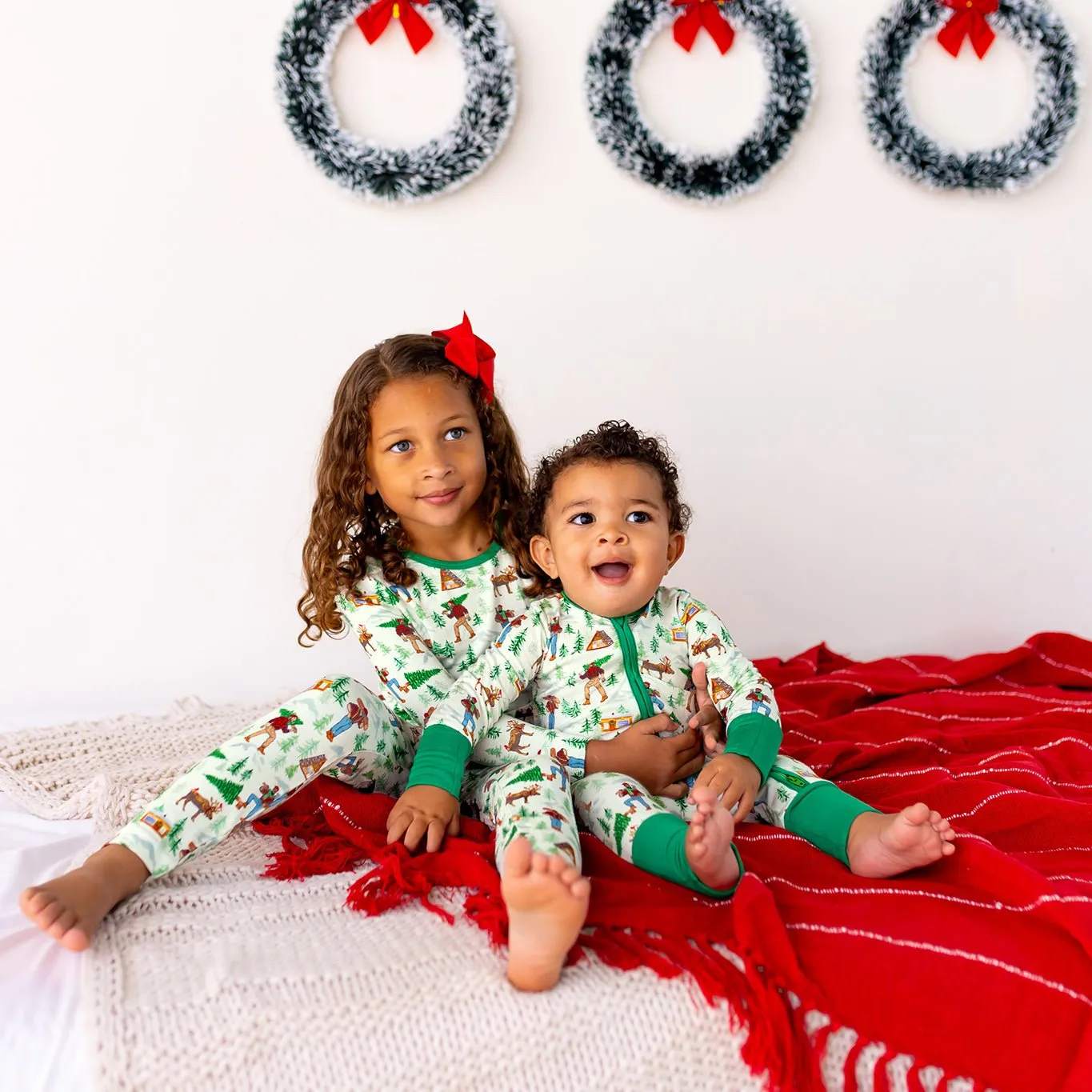 Forest Wonderland Lumberjacks Long Sleeve Pajama Set (2T-12Y)
