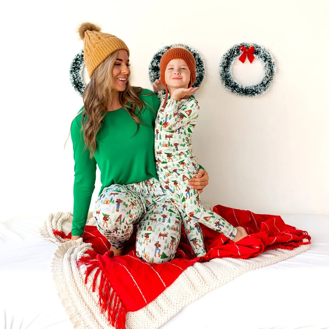 Forest Wonderland Lumberjacks Long Sleeve Pajama Set (2T-12Y)