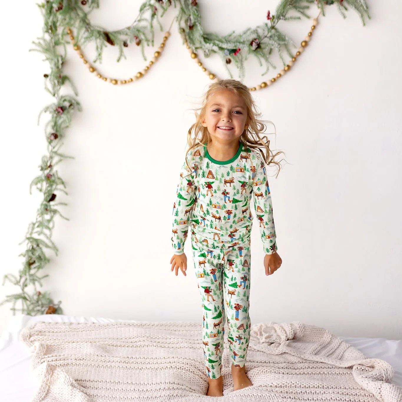 Forest Wonderland Lumberjacks Long Sleeve Pajama Set (2T-12Y)