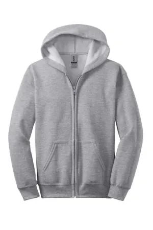 Gildan Youth Heavy Blend Full-Zip Hooded Sweatshirt - Sport Grey
