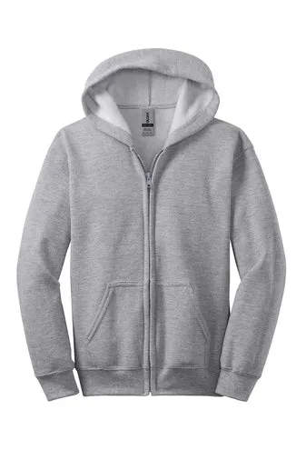 Gildan Youth Heavy Blend Full-Zip Hooded Sweatshirt - Sport Grey