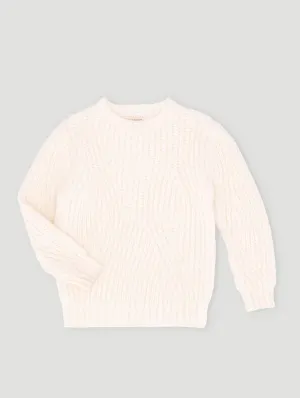 Girls Cream Chunky Knitwear