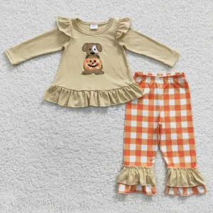 girls Halloween tops bottoms sets GLP0433