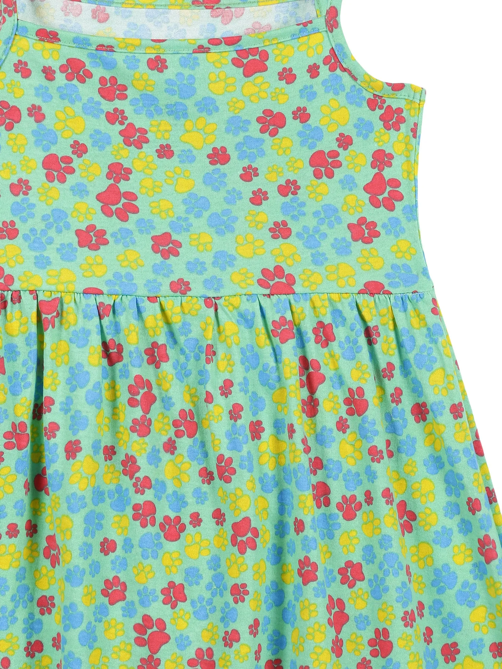 Girls Strap Dress With Yoke Pack of 2